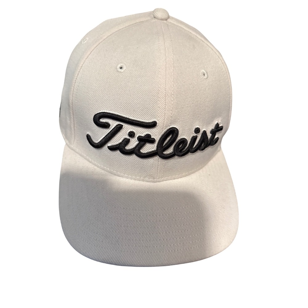 Titleist Pro V1 Golf Hat White Snapback Adjustable Performance Cap Embroidery